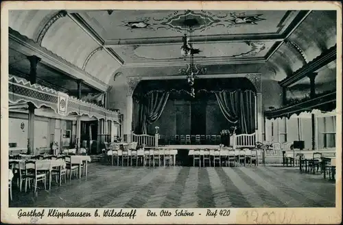 Ansichtskarte Klipphausen-Wilsdruff Gasthaus Saal - Landpoststempel 1934