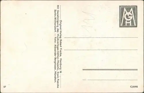 Ansichtskarte  Liedkarte "Wenn der Toni mit der Vroni" Musik Fred Raymond 1940