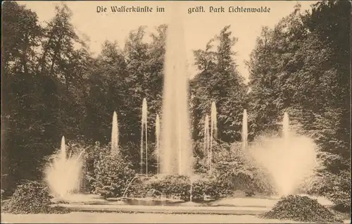 Braunsdorf-Lichtenwalde Schloss Park Lichtenwald Wasserkünste Wasserspiele 1930