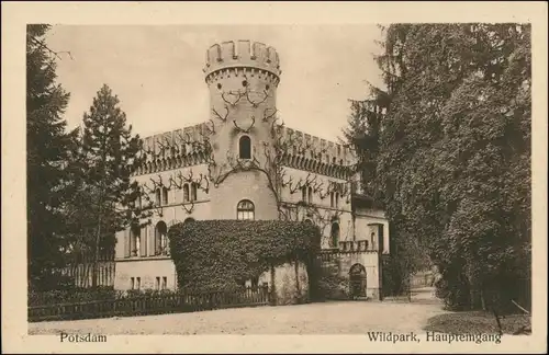 Ansichtskarte Potsdam Wildpark - Haupteingang 1924