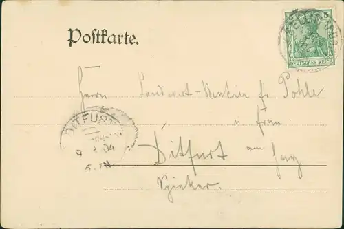 Ansichtskarte Sellin Strand, bewegte See - Seebrücke 1904