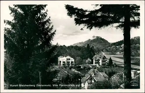 Ansichtskarte Bad Gleichenberg Villa Plankenstein und Rosshof 1938