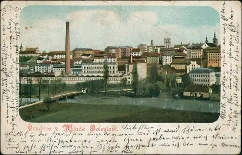 Postcard Jungbunzlau Mladá Boleslav Stadt - Fabrikanlage 1903