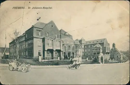 Ansichtskarte Freiberg (Sachsen) St. Johannis Hospital 1907