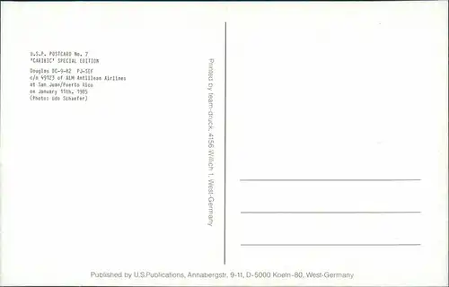 San Juan Flugzeug Douglas DC-9-82 PJ-SEF c/n 49123 ALM Antillean Airlines 1985