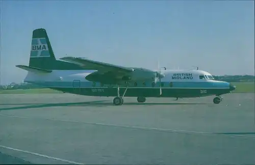 Propellerflugzeug F 27 Friendship - Fokkers Turboprop (N1036S) British Midland BMA 1985