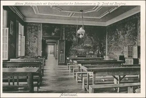 Ansichtskarte Zangberg (Lk Mühldorf) Mädchenschule - Arbeitssaal 1912