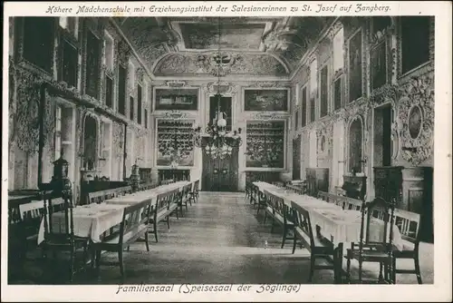 Ansichtskarte Zangberg (Lk Mühldorf) Mädchenschule Familiensaal 1912