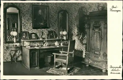 Ansichtskarte Bad Kissingen Bismarcks Arbeitszimmer 1934