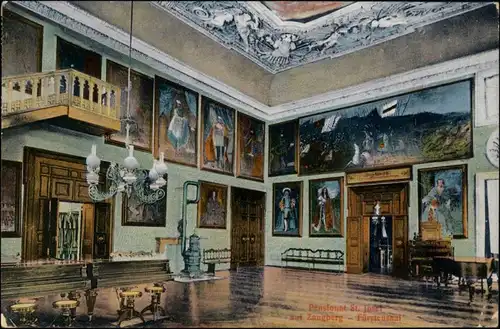 Ansichtskarte Zangberg (Lk Mühldorf) Pensionat - Fürstensaal 1914