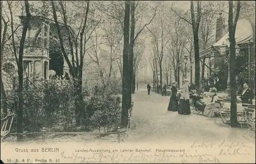 Ansichtskarte Berlin Lehrter Bahnhof, Landesausstellung Restaurant 1903