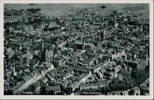 Ansichtskarte Freiberg (Sachsen) Luftbild 1932