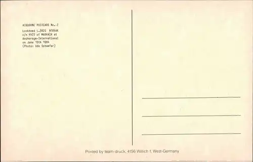 Anchorage Propellerflugzeug Lockheed L.3826 N106AK c/n 4477 of MARKAIR 1984