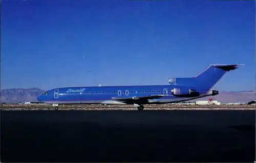Flugzeug BRANIFF INTERNATIONAL Boeing 727-227 Corvette Blue Ultra color 1985