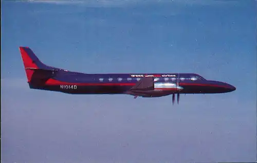 Propellerflugzeug Trans-cenlral airlines from Ohlahoma City 1980