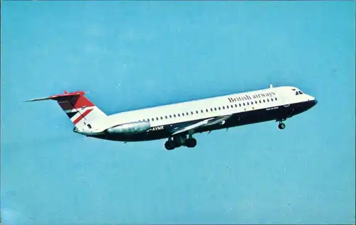 Ansichtskarte  Flugzeug SUPER ONE-ELEVEN British Airways 1980