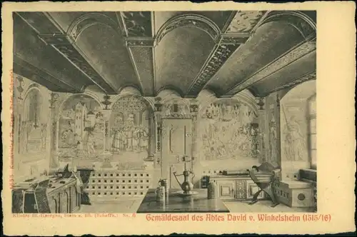 Ansichtskarte Stein am Rhein Kloster St. Georgen Gemäldesaal 1922