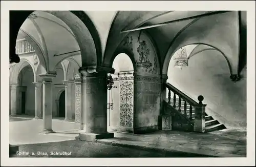 Ansichtskarte Spittal an der Drau Schlosshof 1930
