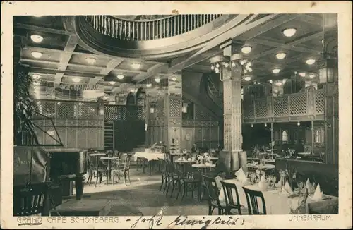 Ansichtskarte Schöneberg-Berlin Grand Cafe - Saal Akazienstraße 1916