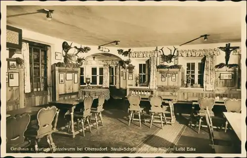 Ansichtskarte Oberaudorf Gasthaus zum Heurigen - Scheffelstube 1930