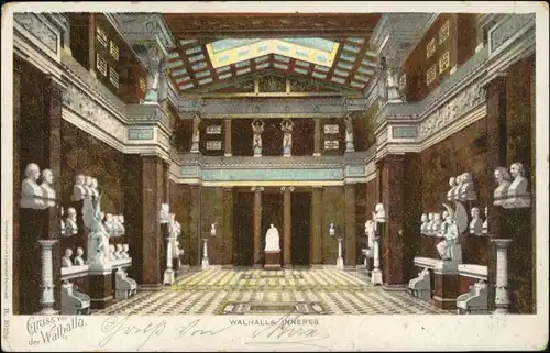 Ansichtskarte Donaustauf Walhalla - Inneres 1901