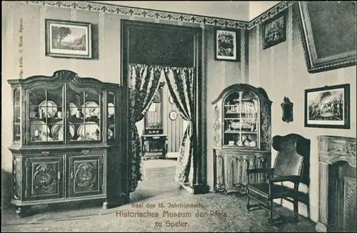 Ansichtskarte Speyer Historisches Museum Saal des 18. Jh. 1912