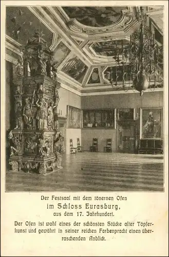 Ansichtskarte Eurasburg (Oberbayern) Schloß - Festsaal 1922