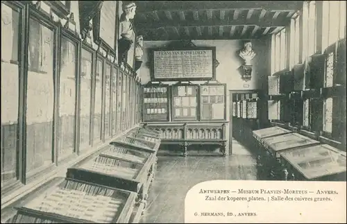 Antwerpen Anvers Museum Plantin Moretus Zaal der koperen platen 1912