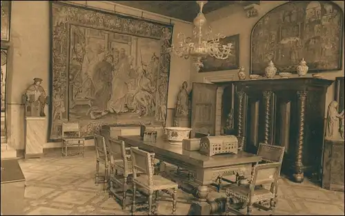 Postkaart Brügge Brugge | Bruges Hotel Gruuthuse - Speiseraum 1913