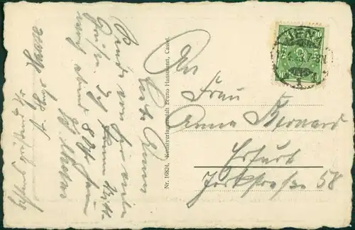 Ansichtskarte Jena Straßenprtie Universität 1923