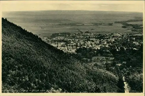 Ilsenburg (Harz) Panorama-Ansicht Blick vom Ilsenstein auf d. Ort 1930