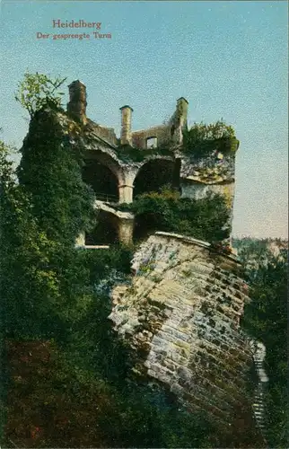Ansichtskarte Heidelberg Gesprengter Turm Heidelberg Turm Ruine 1920