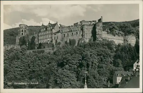 Heidelberg Heidelberger Schloss Gesamtansicht, Castle Postcard 1940