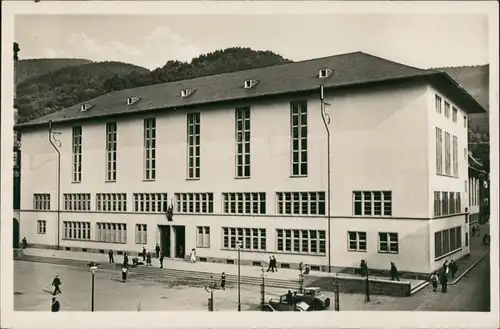 Ansichtskarte Heidelberg Universität Strassen Partie mit Auto, Personen 1940