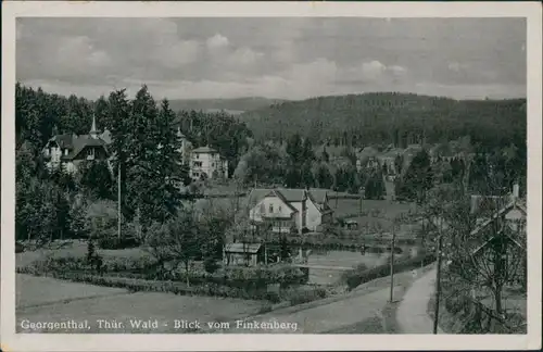 Georgenthal (Thüringen) Panorama-Ansicht Blick vom Finkenberg  1910/1954