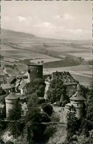 Trendelburg Luftbild Überflugkarte Burg Trendelburg Castle Aerial View 1959