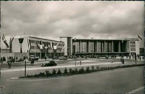 Ansichtskarte Heidelberg Bahnhof Hauptbahnhof, La Gare, Railway Station 1955