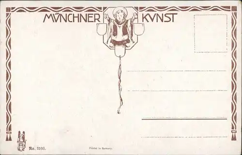 Künstlerkarte "Die Mirzl" Frau in bayr. Tracht, Münchner Kunst 1910
