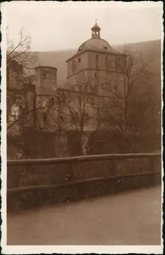 Ansichtskarte Heidelberg Schloßeingang von der Seite 1929