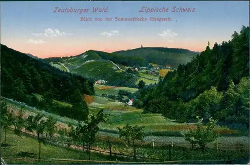 Detmold  "Sommerfrische Hangstein" Lippische Schweiz Teutoburger Wald 1910