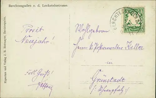 Ansichtskarte Berchtesgaden v.d. Locksteinstraße 1911