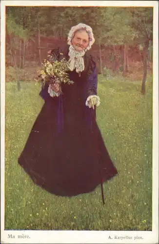 Ansichtskarte  Künstlerkarte "Ma Mère" Künstler A. Karpellus pinx. 1910