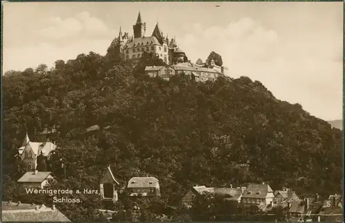 Wernigerode Schloss Castle, Gesamtansicht Schlossberg, Teilansicht  1925