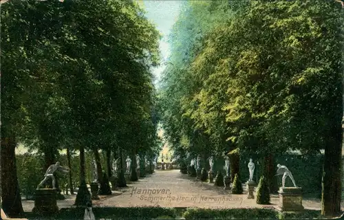 Ansichtskarte Herrenhausen-Hannover Sommergarten in Herrenhausen 1907