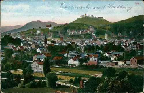 Ansichtskarte Eisenach Partie an der Stadt 1912