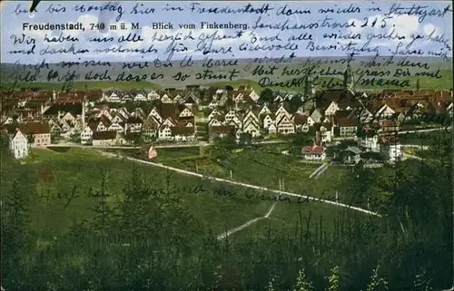 Ansichtskarte Freudenstadt Stadtpartie 1928