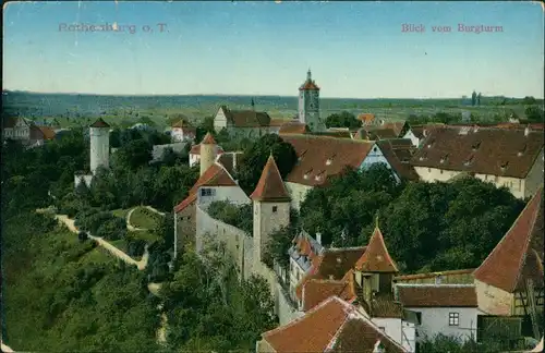 Ansichtskarte Rothenburg ob der Tauber Stadtpartie 1913