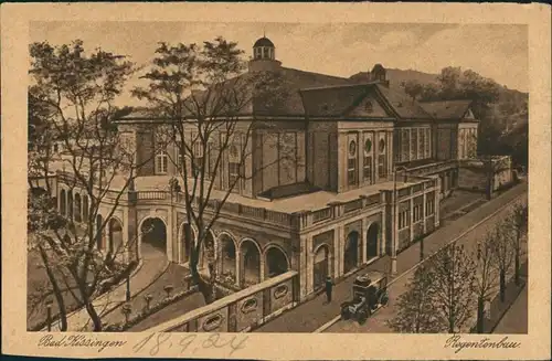 Ansichtskarte Bad Kissingen Partie am Regentenbau 1924