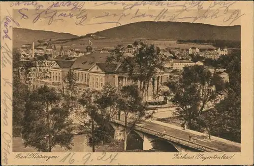 Ansichtskarte Bad Kissingen Straße - Kurhaus, Regentenbau 1924