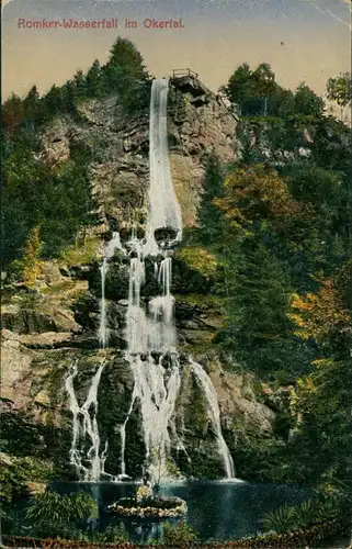 Ansichtskarte Oker-Goslar Romkerhaller Wasserfall Harz 1921